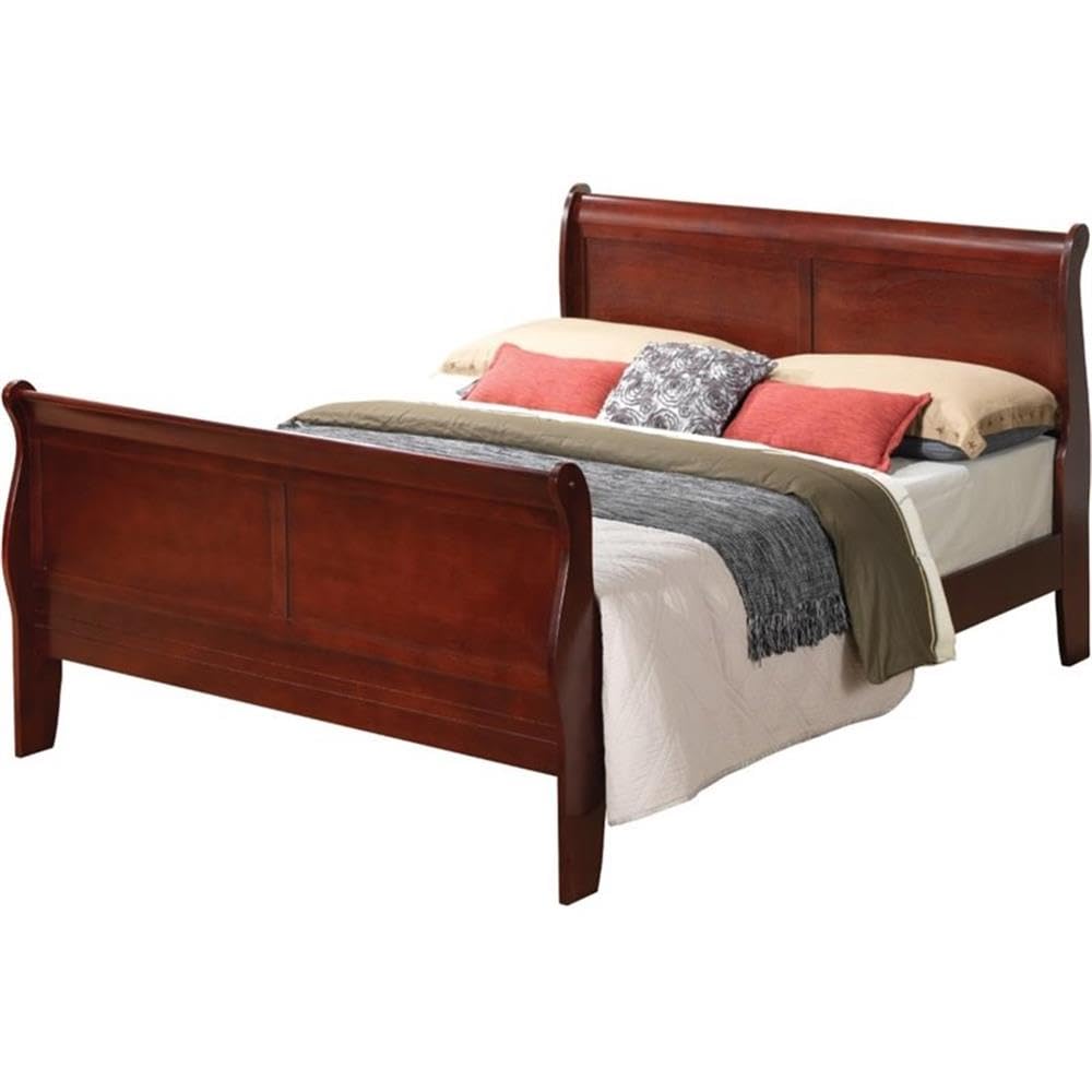 Louis Phillipe King Sleigh Bed in Cherry