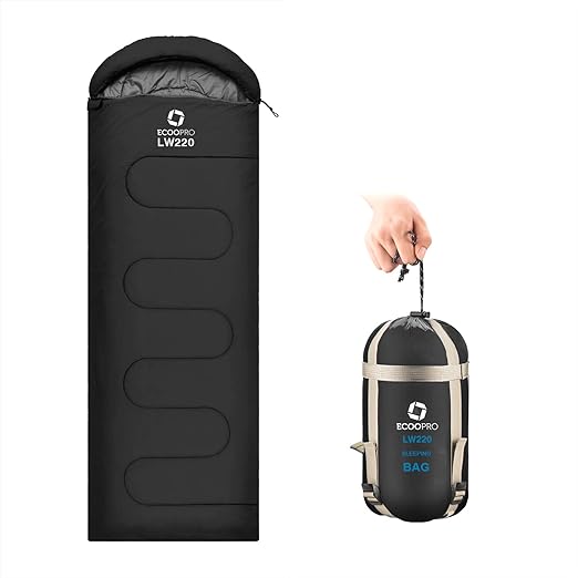 Warm Weather Sleeping Bag - Portable, Waterproof, Compact Lightweight,