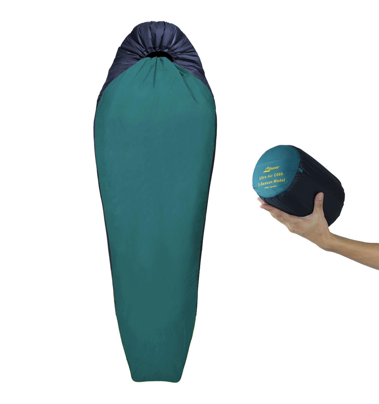 68°F to 48°F, Backpacking Lightweight Sleeping Bag for Adults