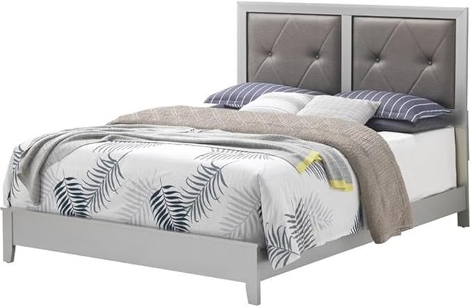 primo Twin Panel Bed in Silver Champagne