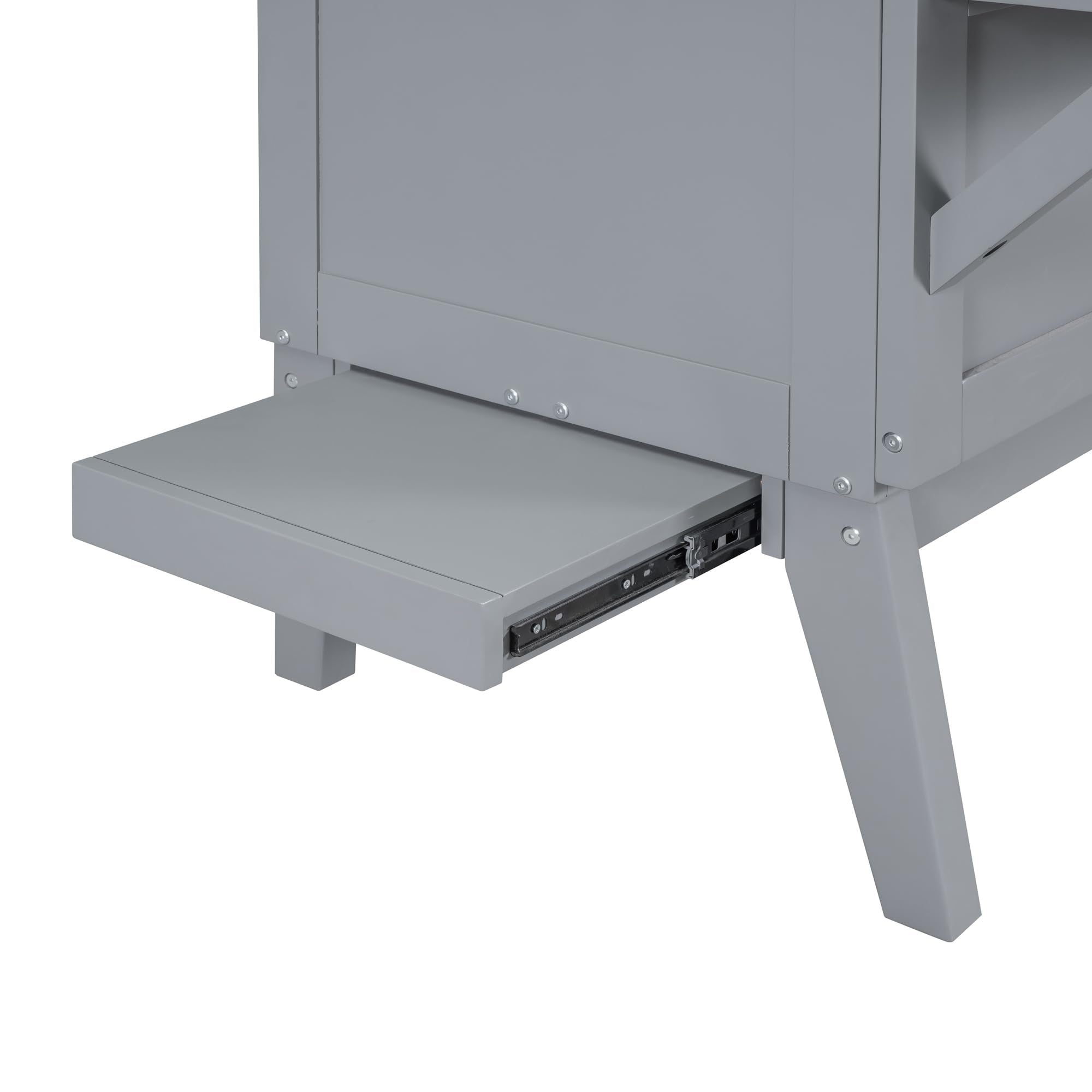 Murphy Bed Full Size with USB Port and Slide-Out Shelves on Each Side