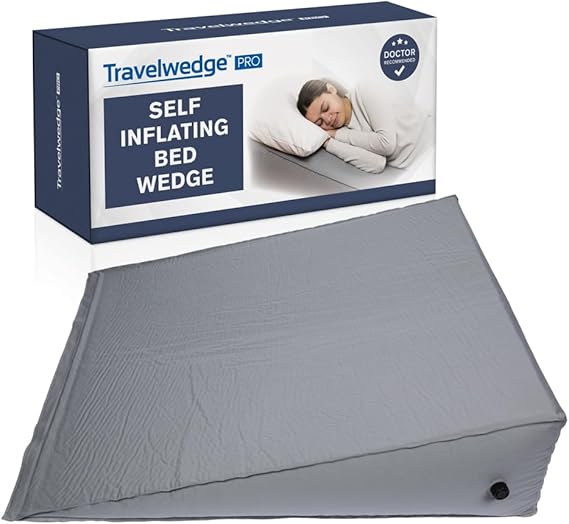 Pillow | Lightweight for Travel | Wedge Pillow for Sleeping and Acid Reflux, Heartburn