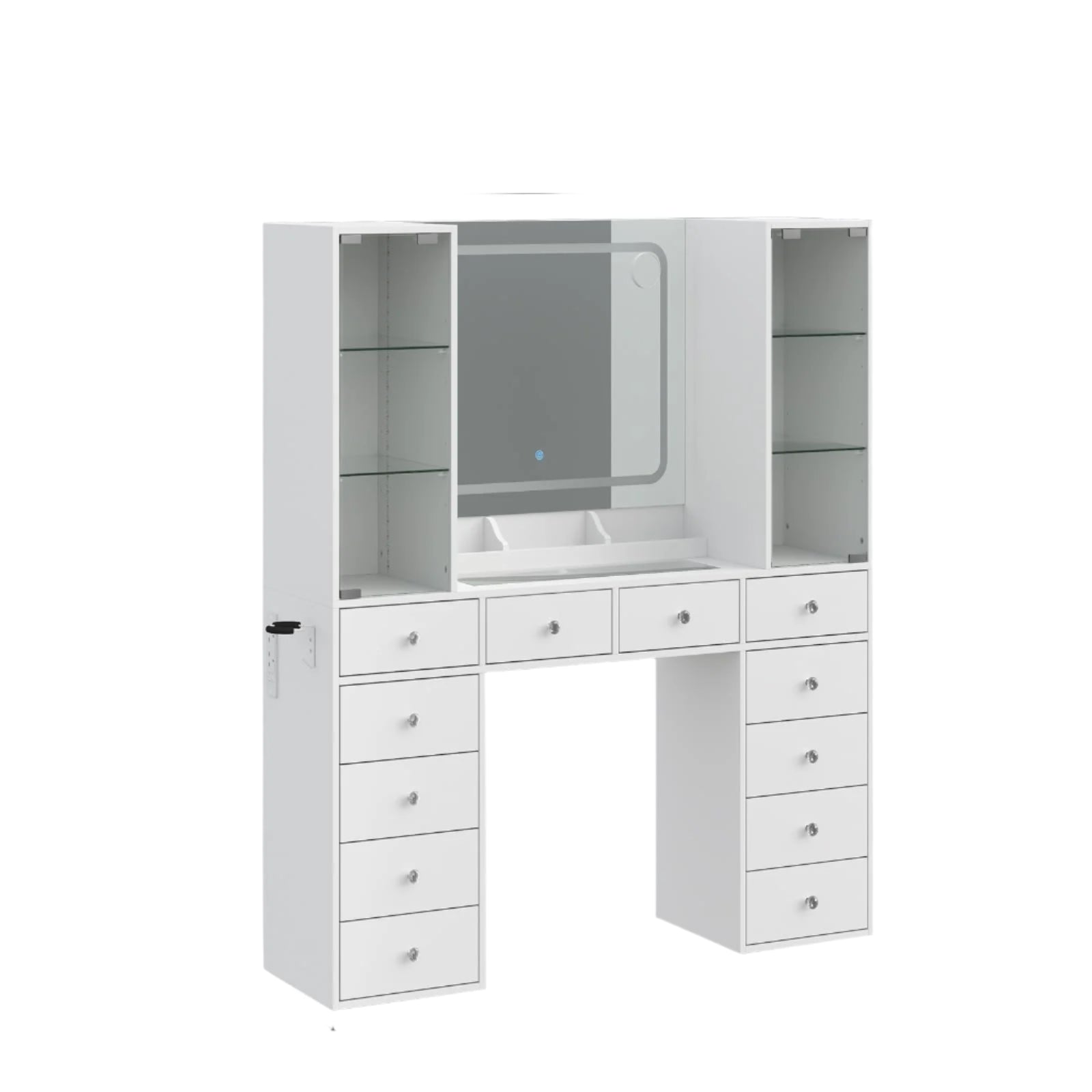 Makeup Vanity with Charging Station, Vanity Desk with LED Mirror