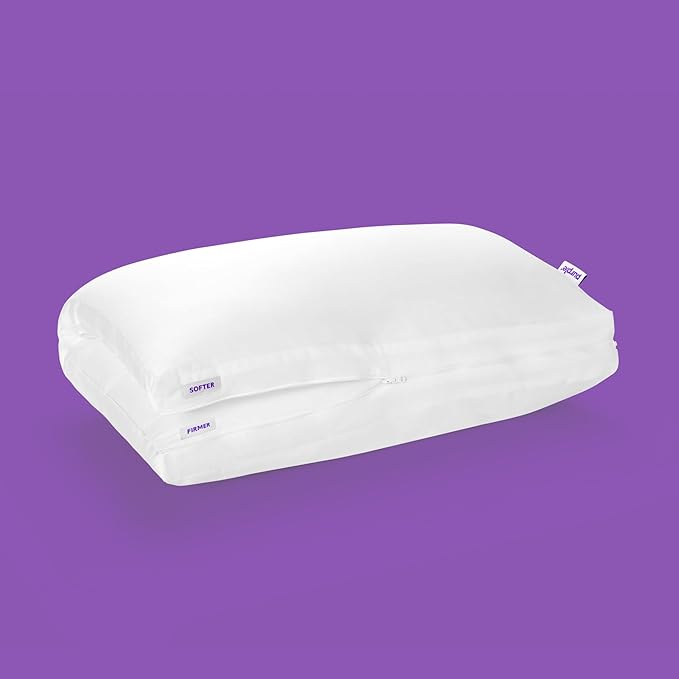 TwinCloud Pillow – King Size, Adjustable Soft or Firm Support, Reversible Cotton Cover