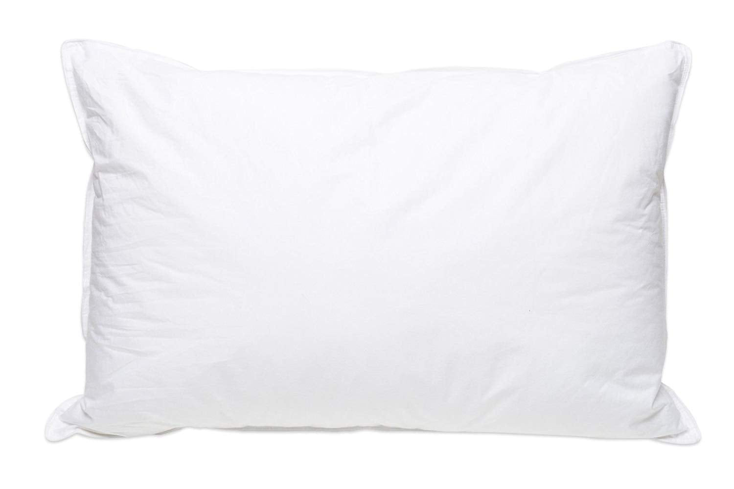Goose Down Bed Pillow – Pillows 50% Down, 100% Cotton Cover