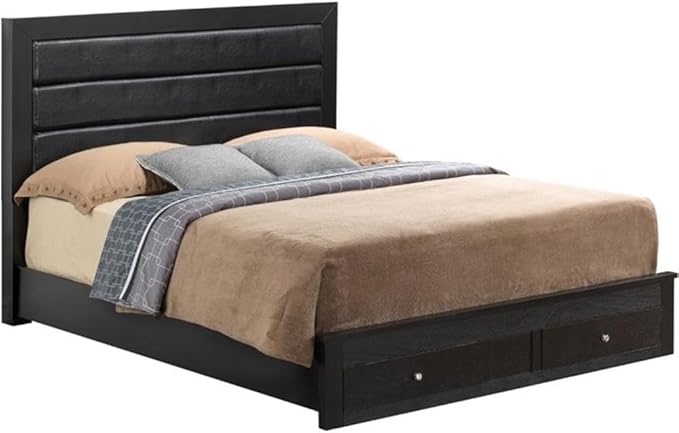 Burlington Twin Storage Bed in Black,Panel Beds