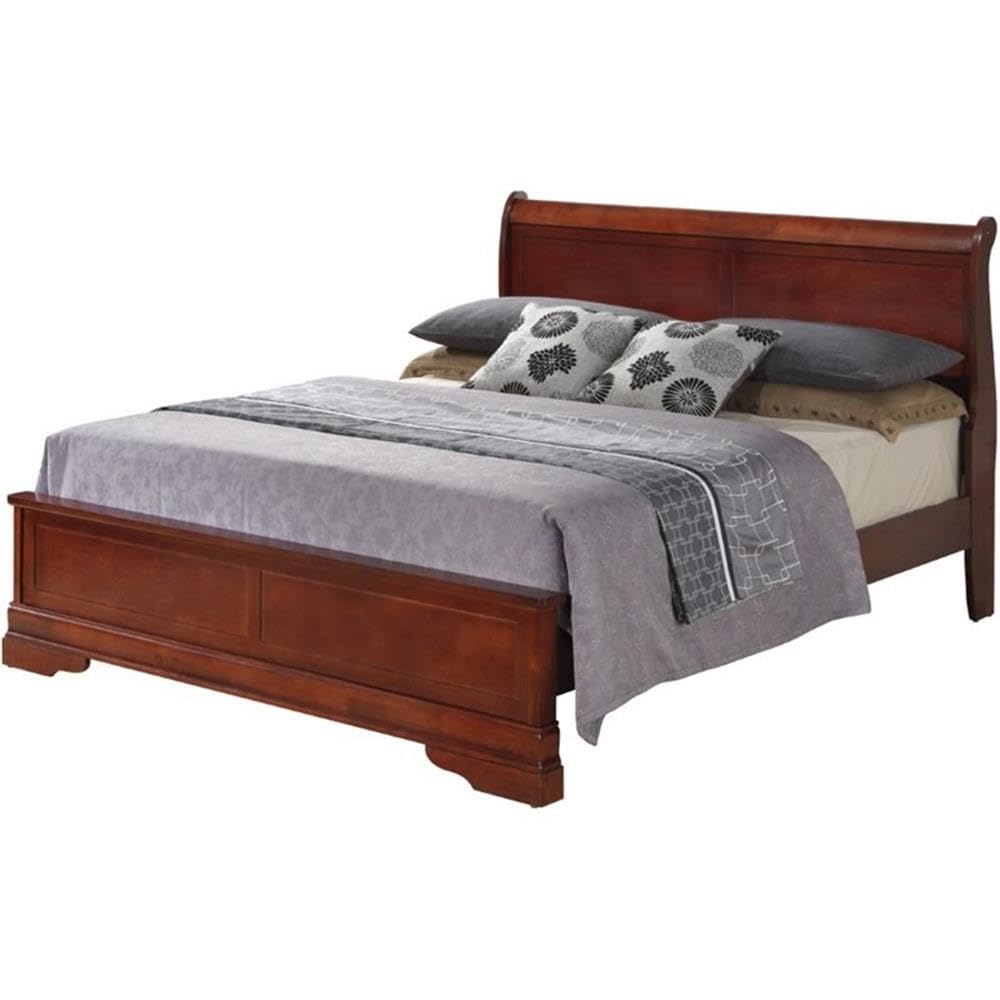 Louis Phillipe Queen Panel Bed in Cherry