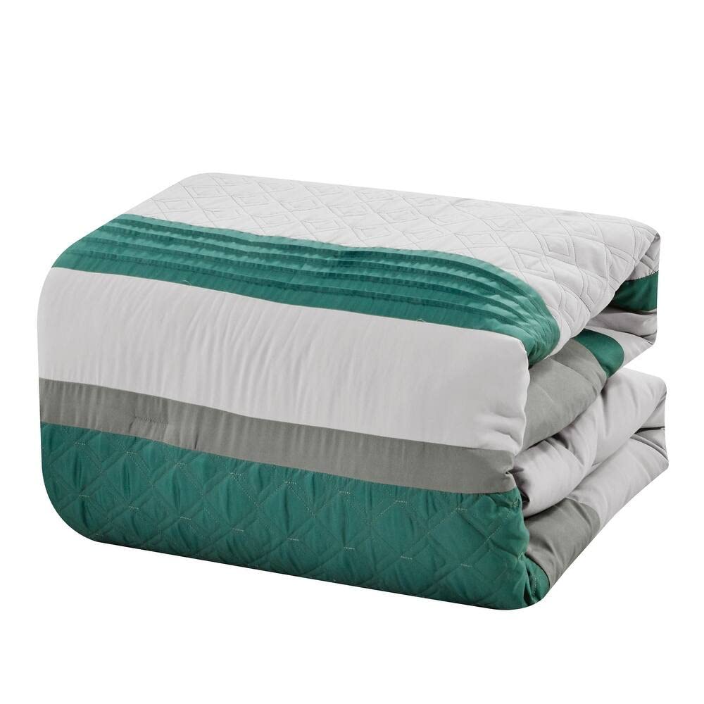 7 Piece Sage Green Comforter King Size Bed In A Bag Oversized Southwesternt