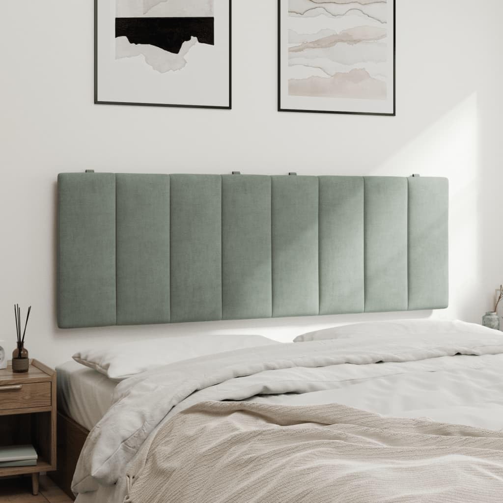 Headboard Cushion Light Gray Velvet 54 inches Wide,Headboards
