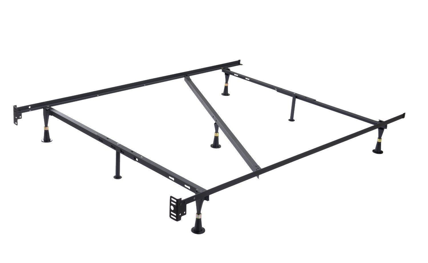 Super Duty 7-Leg Adjustable Metal Bed Frame (Queen,