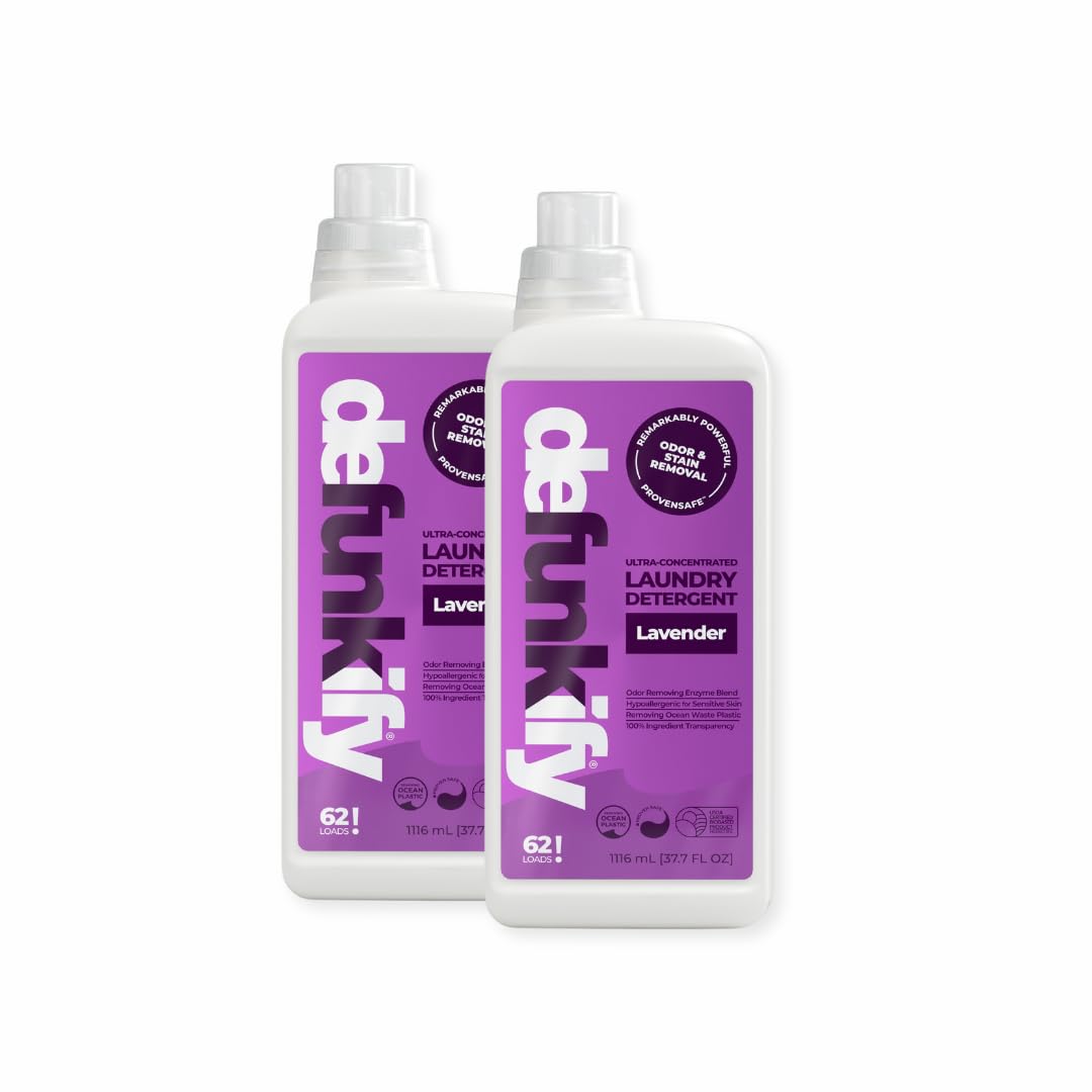 Laundry Detergent 62 Load/37.7 FlOz (2-Pack). 'Lavender' Liquid Laundry Detergent