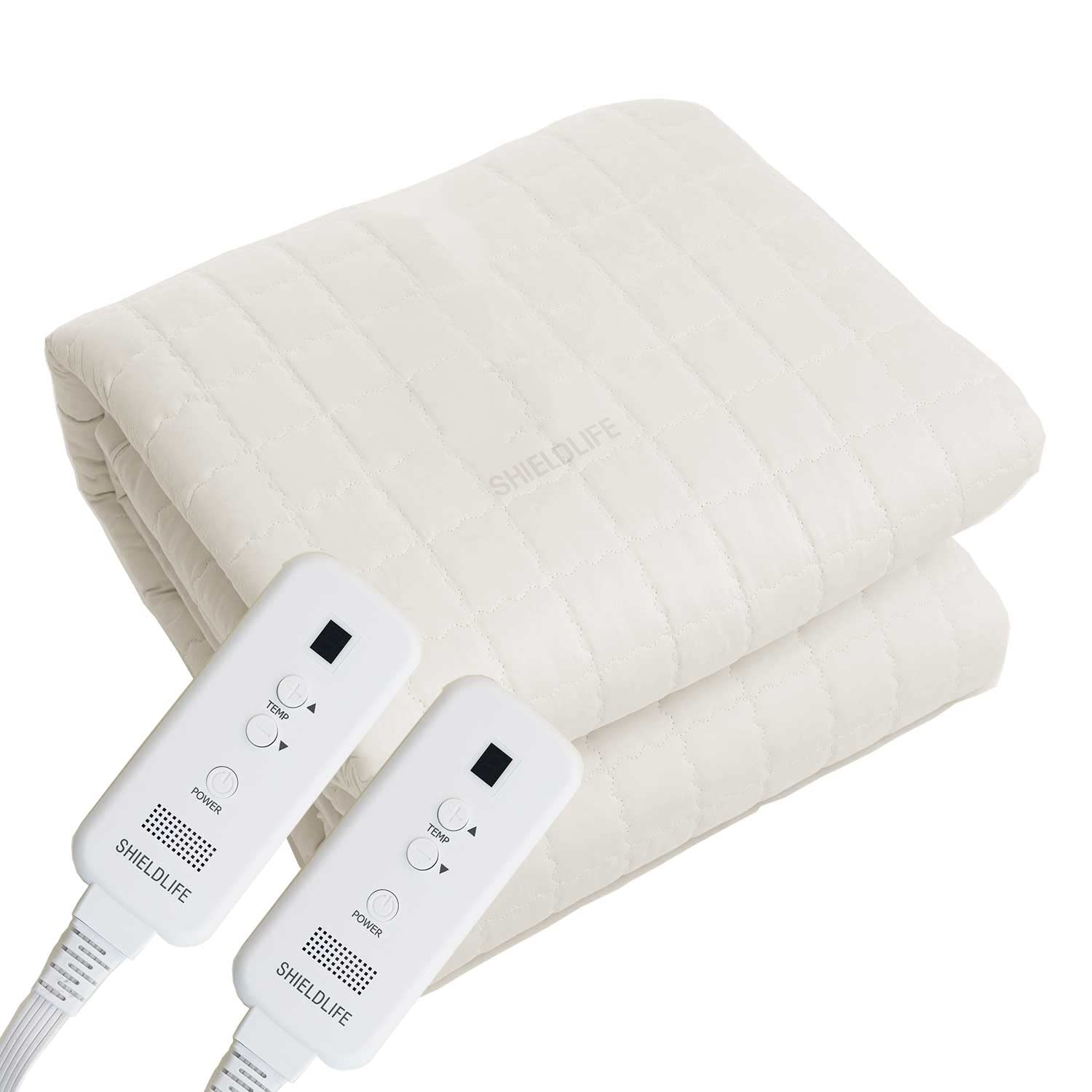 Heated Mattress Pad. Far Infrared Heat and Negative Ion with 8 Heat Settings and Auto