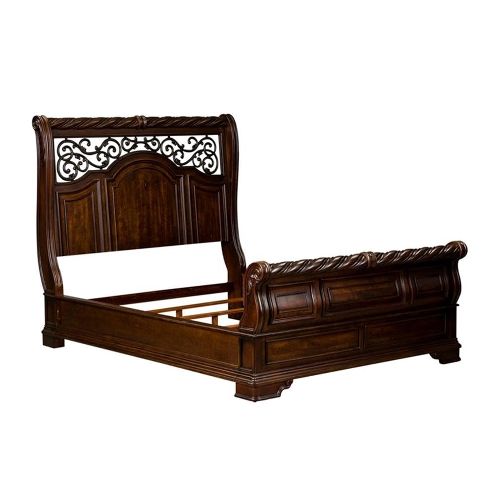 Liberty Furniture Industries Arbor Place Queen Sleigh Bed, Brownstone Finish