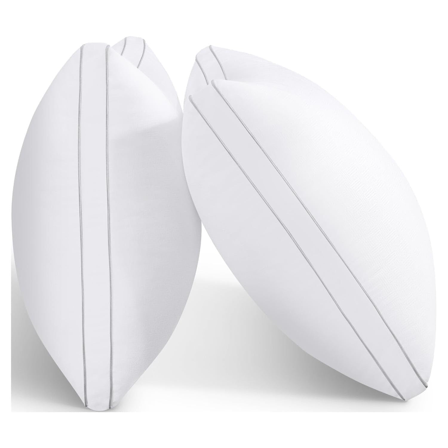 Empire Home Set of 2 King Bed Pillows with Cotton Cover and Soft High Pile Filling -