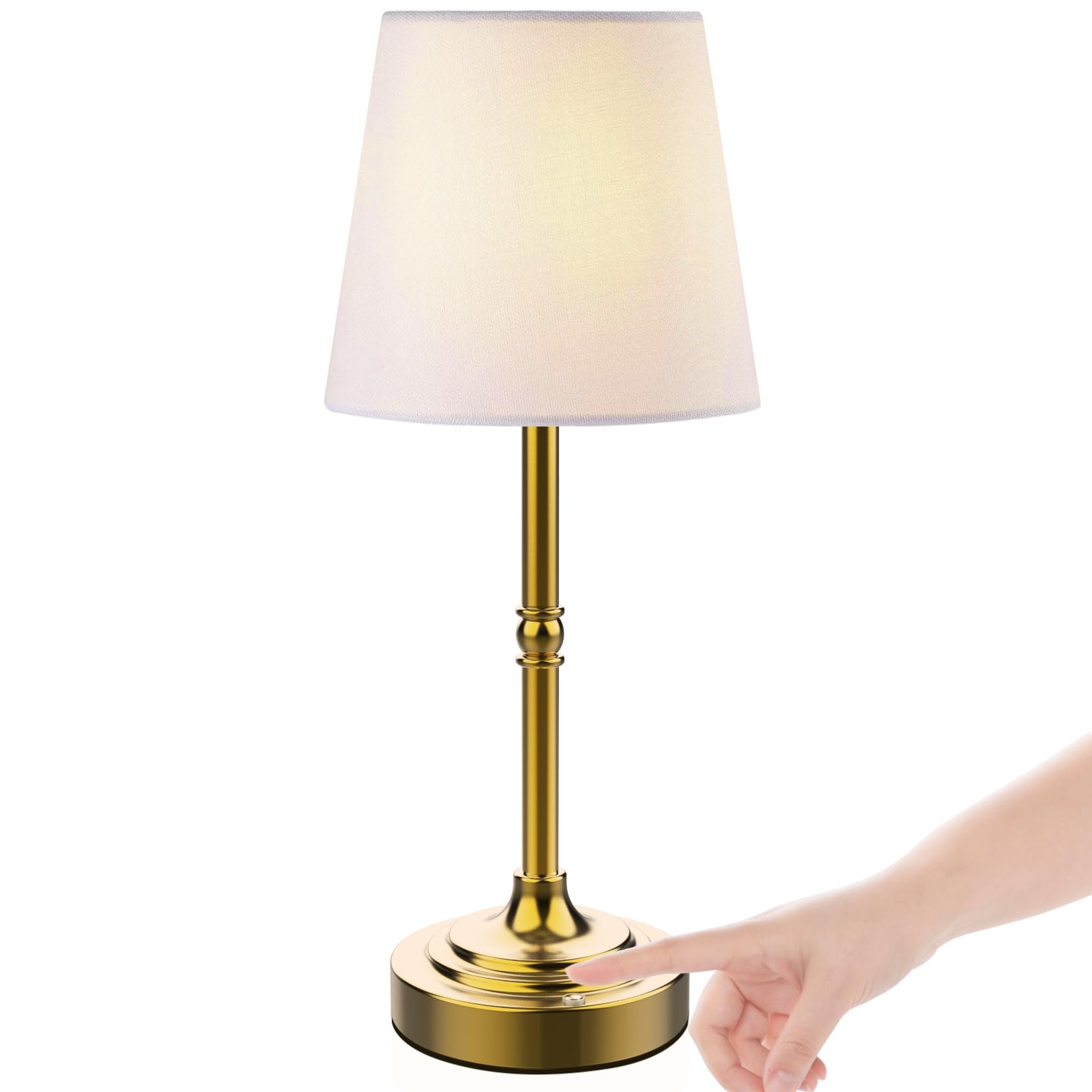 Battery Powered Table Lamp, Wireless LED Lamps, Cordless Touch Lamps, Stepless