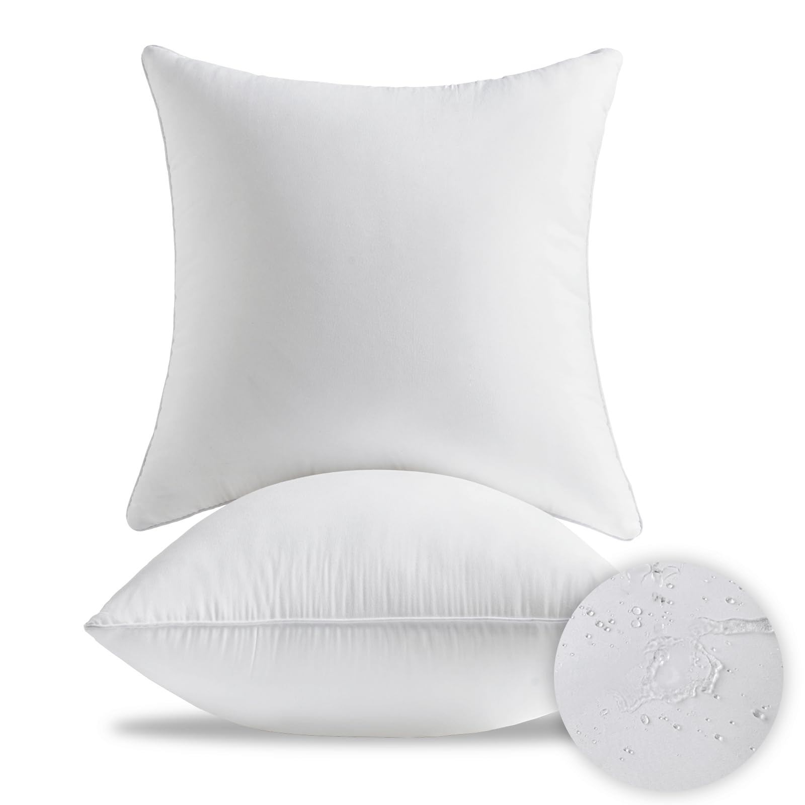 22 x 22 Outdoor Pillow Inserts Set of 2 Waterproof Square Support