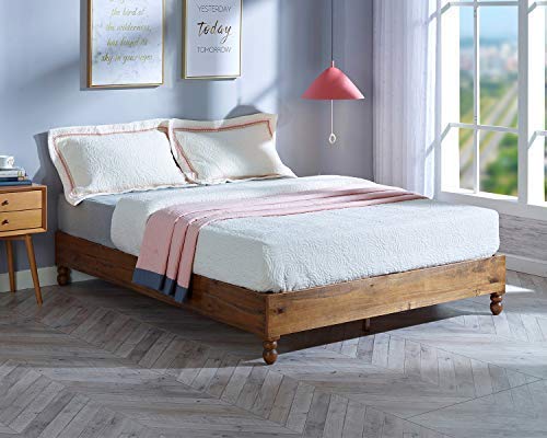 12 Inch Solid Wood Bed Frame Rustic Style Eliminates The Need for a Boxspring