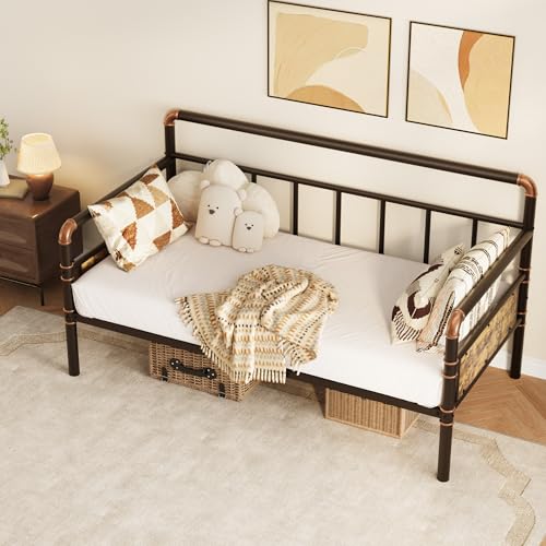 GarveeHome Metal Daybed Frame Twin Size,Heavy Duty Metal Twin Bed Frame