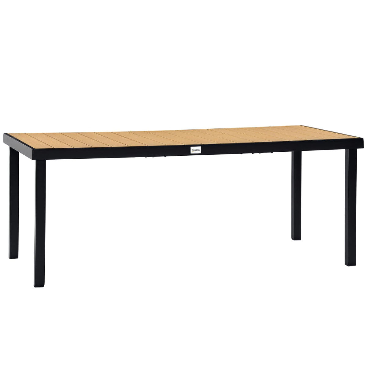 Outsunny 75" x 35" Outdoor Dining Table for 8 People Rectangular Natural