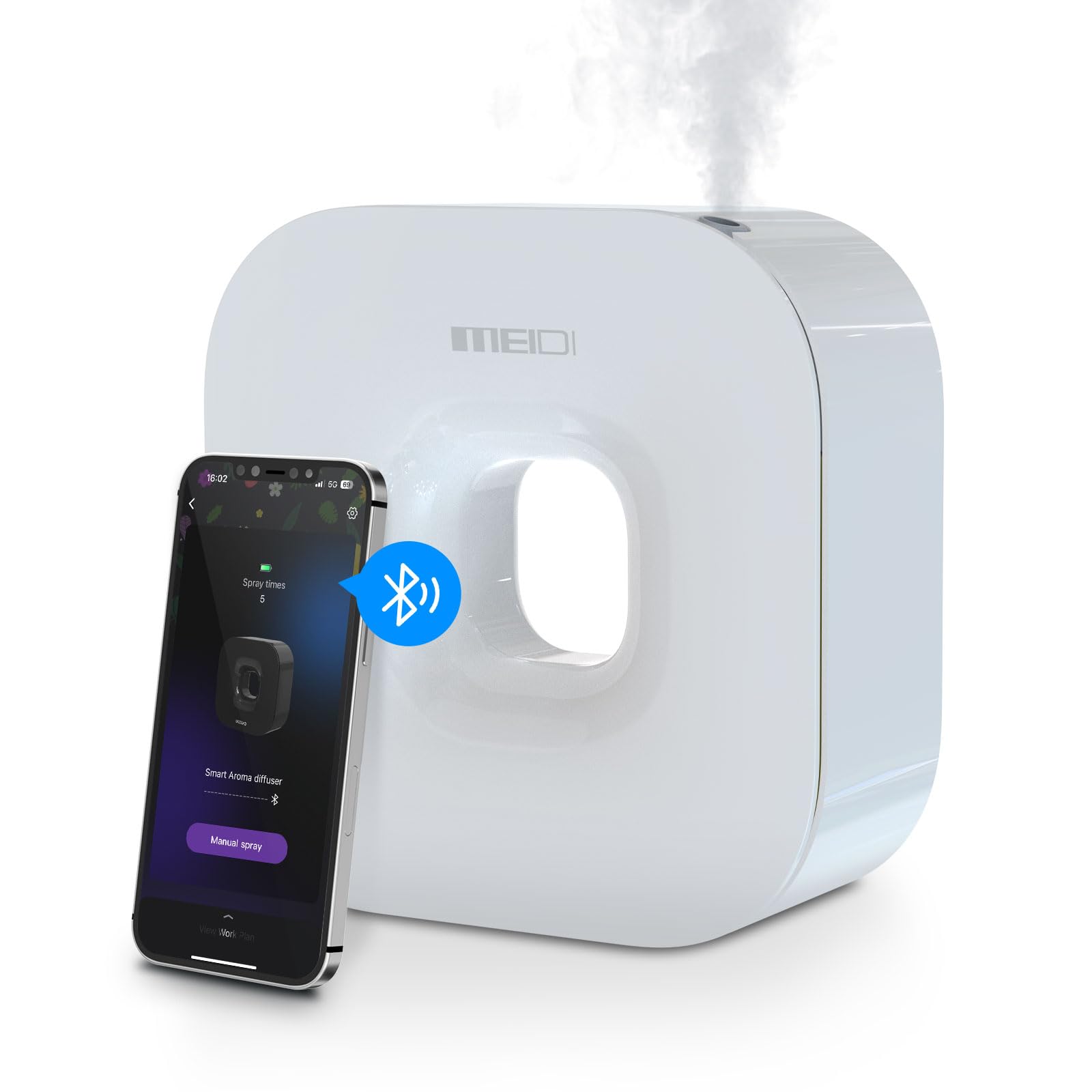 Waterless Essential Oil Diffuser - Bluetooth Cordless Aromatherapy