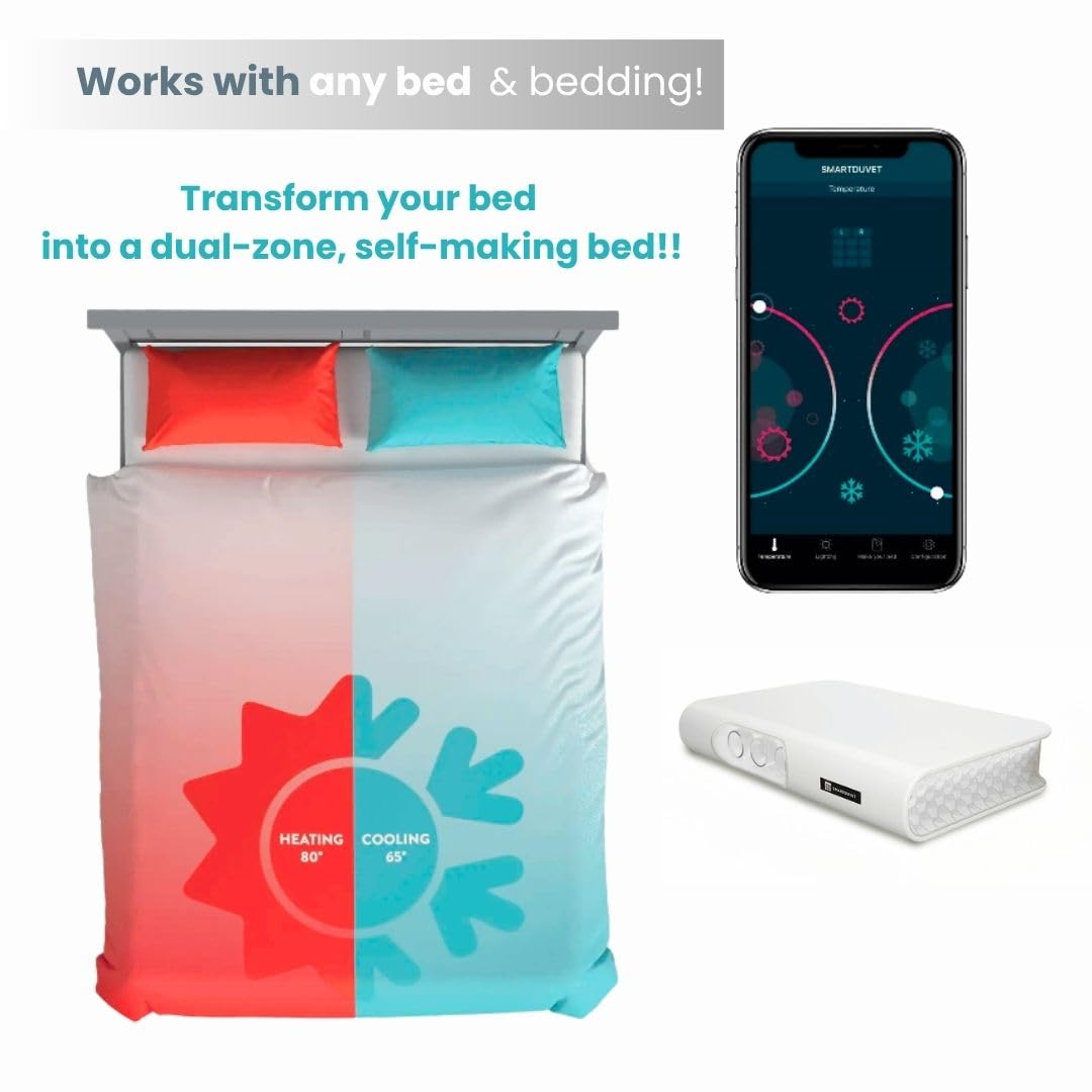 Dual Zone Climate Control for beds, Self-Making Bedding