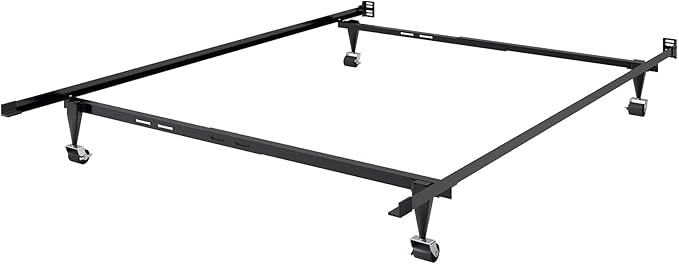 Adjustable Steel Metal Bed Frame, for Box Spring & Mattress Set