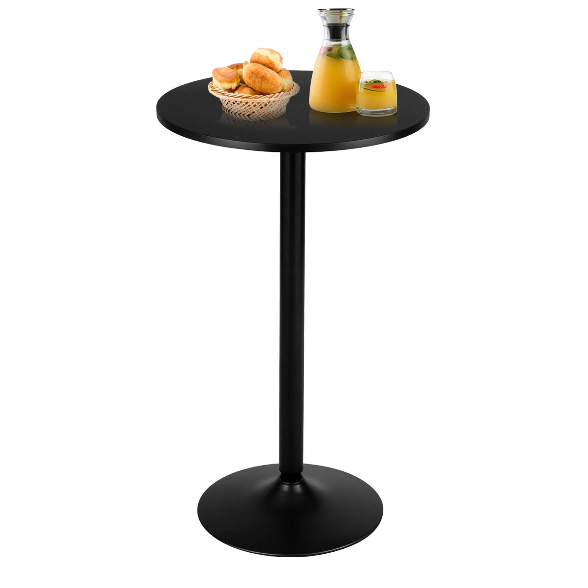 Round Bar Table 40-Inch Height with Metal Base & MDF Top