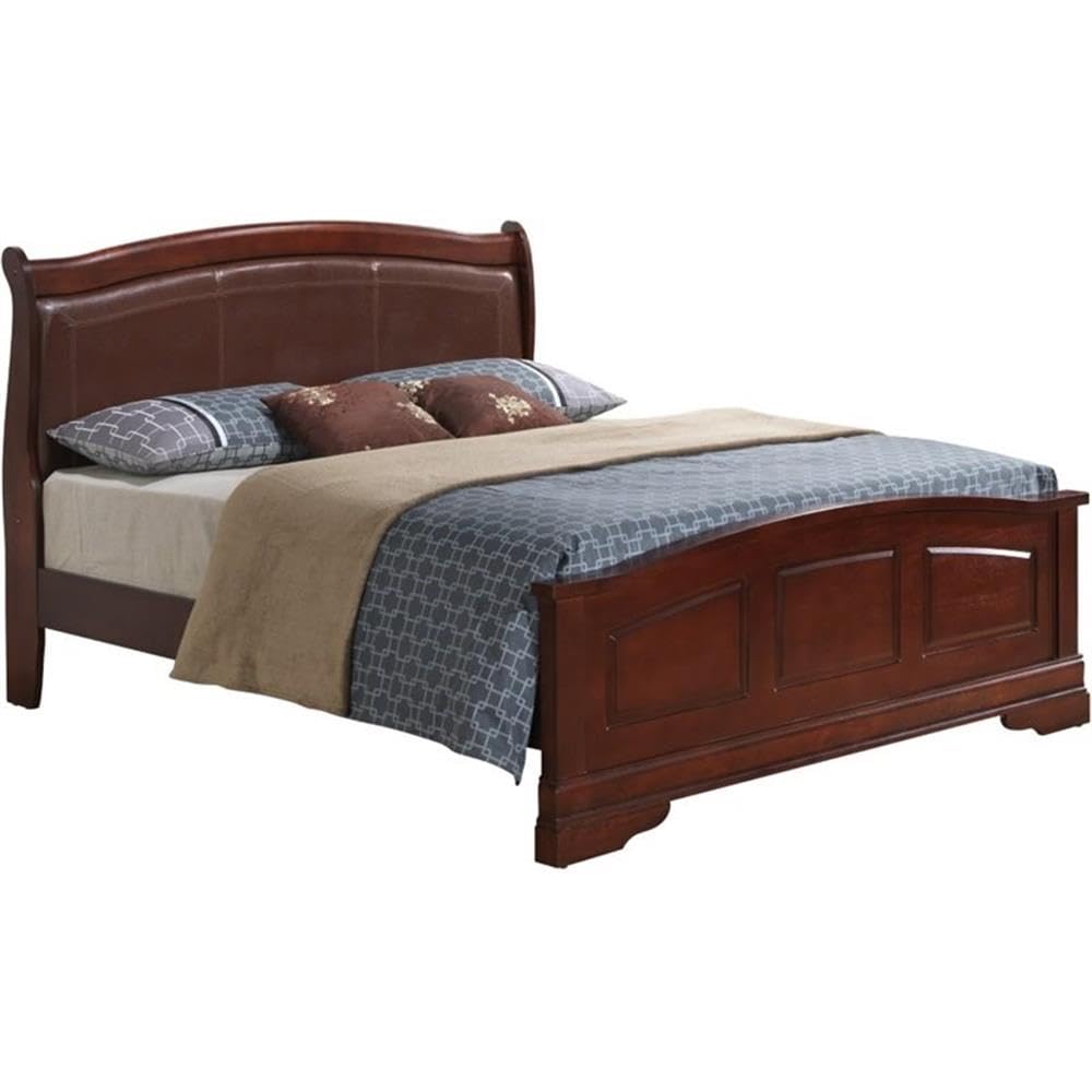 Louis Phillipe Queen Panel Bed in Cherry