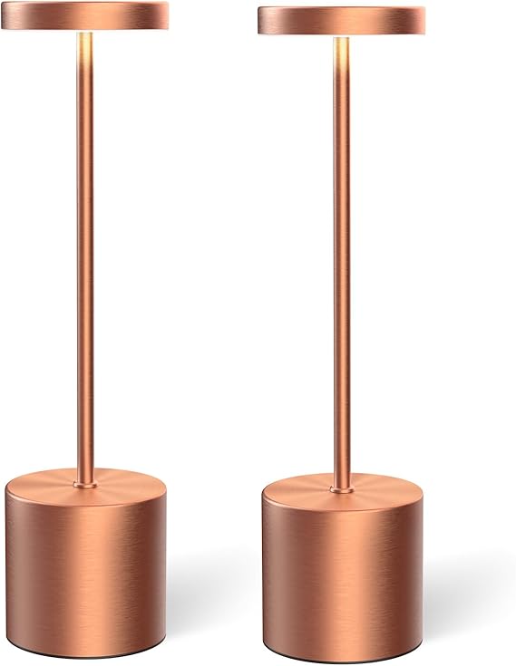 Table Lamp Set of 2, Rechargeable 5000mAh Battery Powered Outdoor Table Lamps