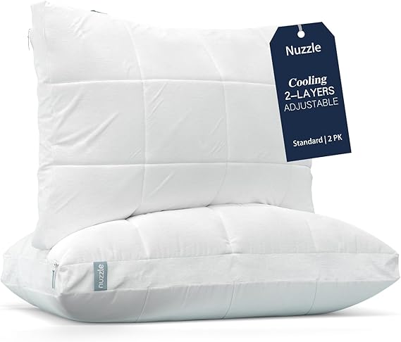 Luxury Flat Thin Goose Feather Down Pillows Standard Size for Sleeping
