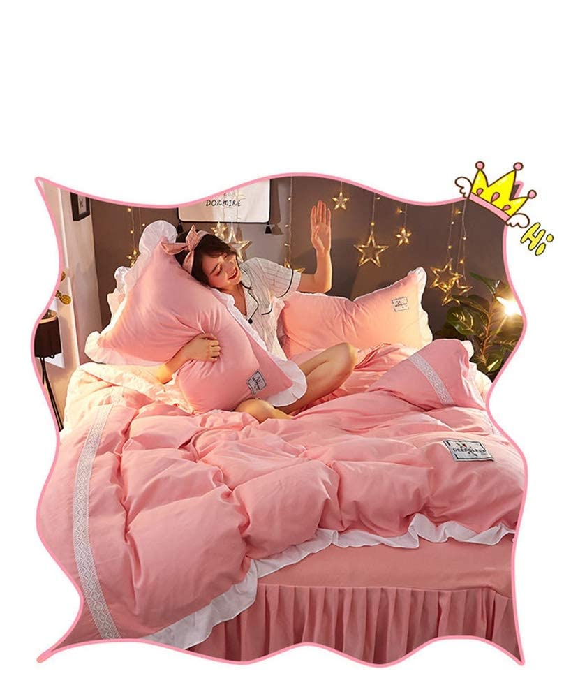 Home Bedding Sets Pillowcase Sets Princess Style Four-Piece Double Bed