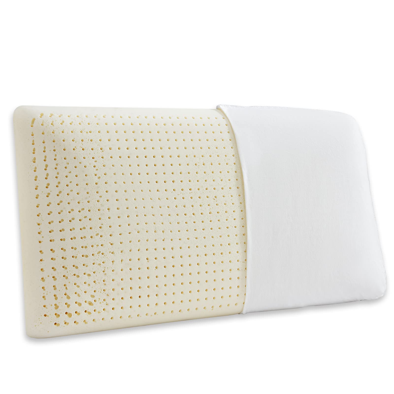 100% Natural Talalay Latex Sleeping Bed Pillow - Luxury Soft Queen Size Pillow for Side