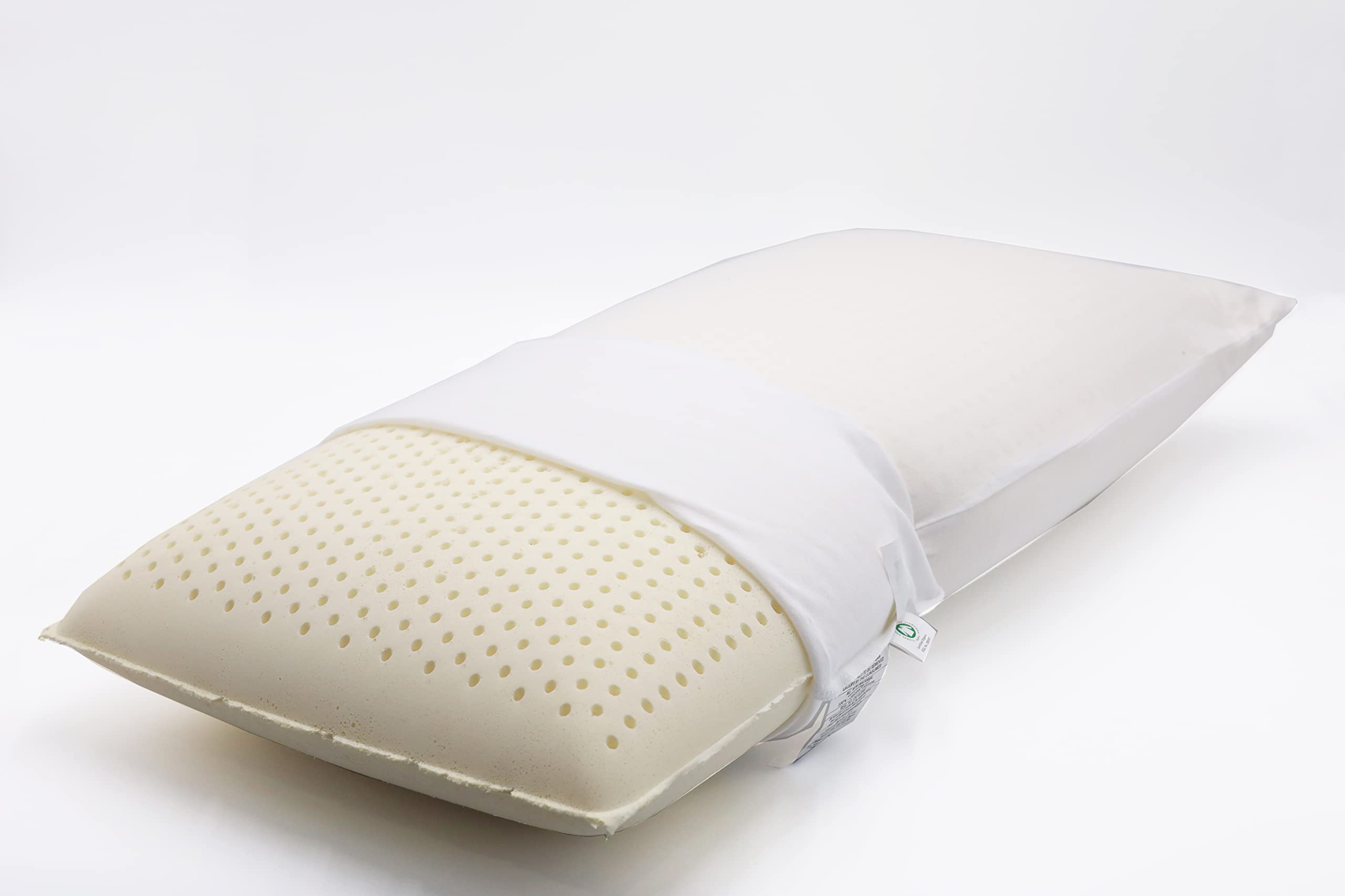 Textiles Natural Latex Pillows with Organic Cotton Cover (King, Medium