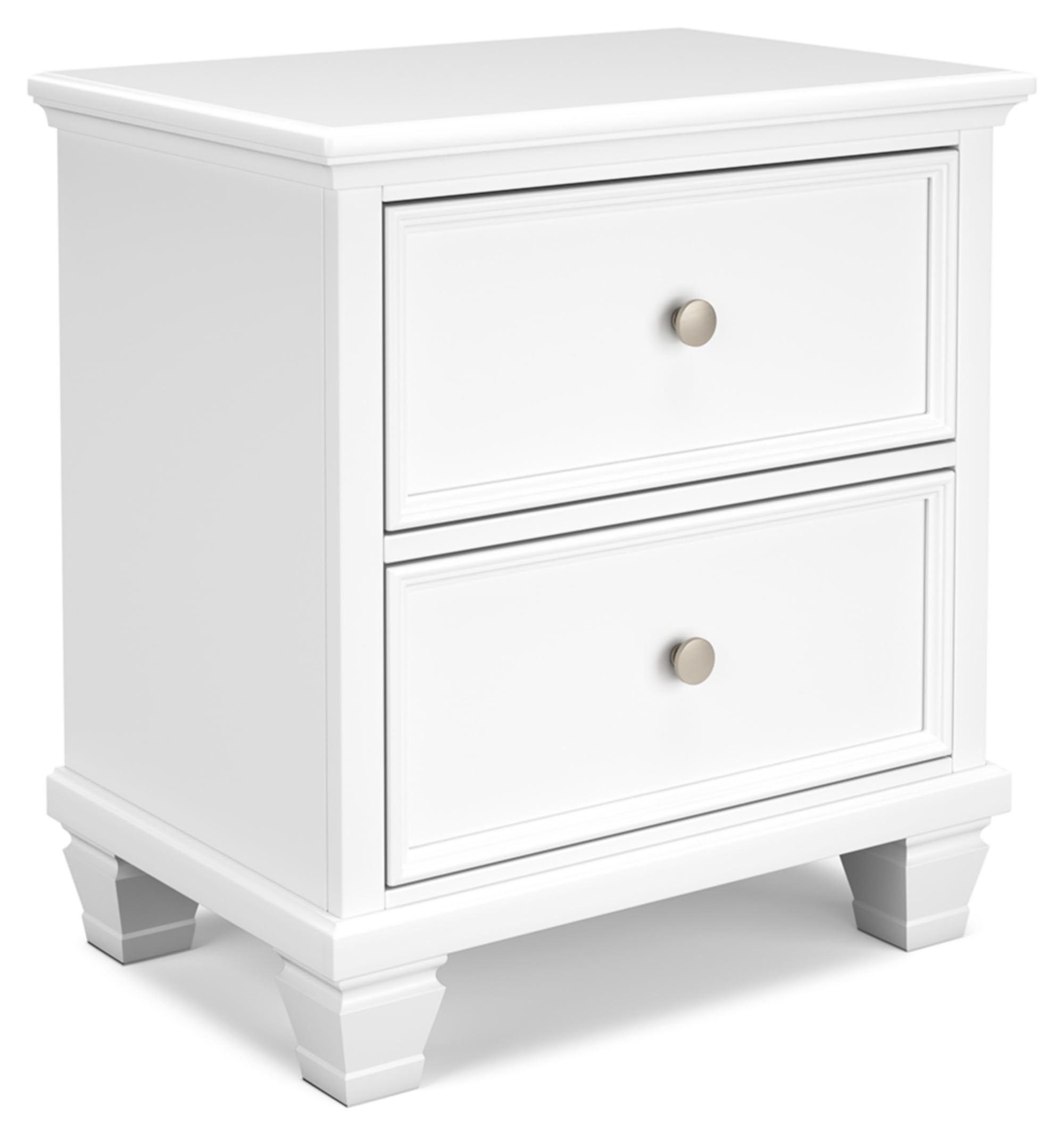 Fortman Traditional 2 Drawer Night Stand, White