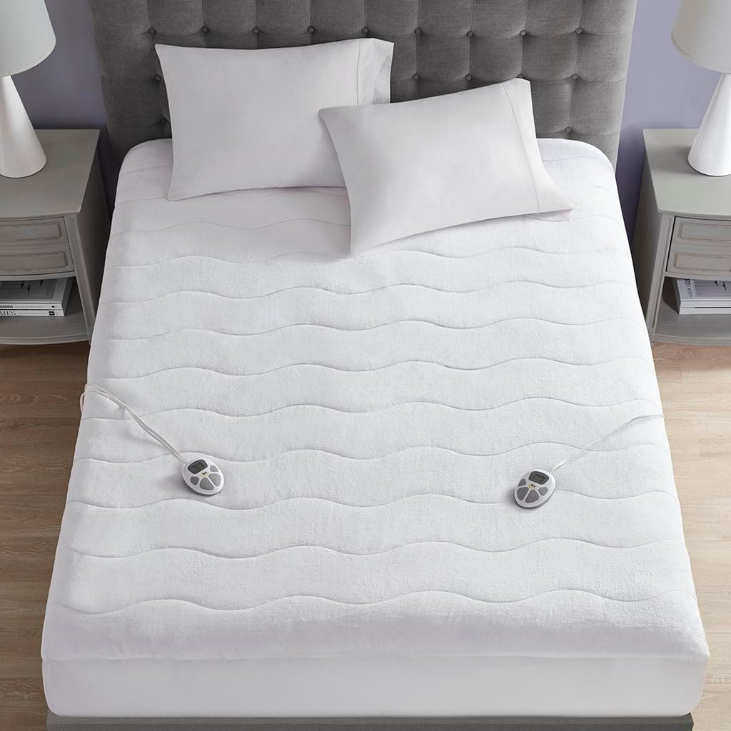 Heated Mattress Pad - Electric Bed Warmer with Dual Controller, 10 Heat Settings
