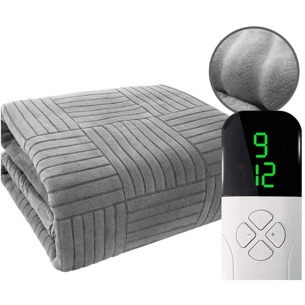 Electric Blanket with 1-12H Adjustable Timer and 9 Optional Levels