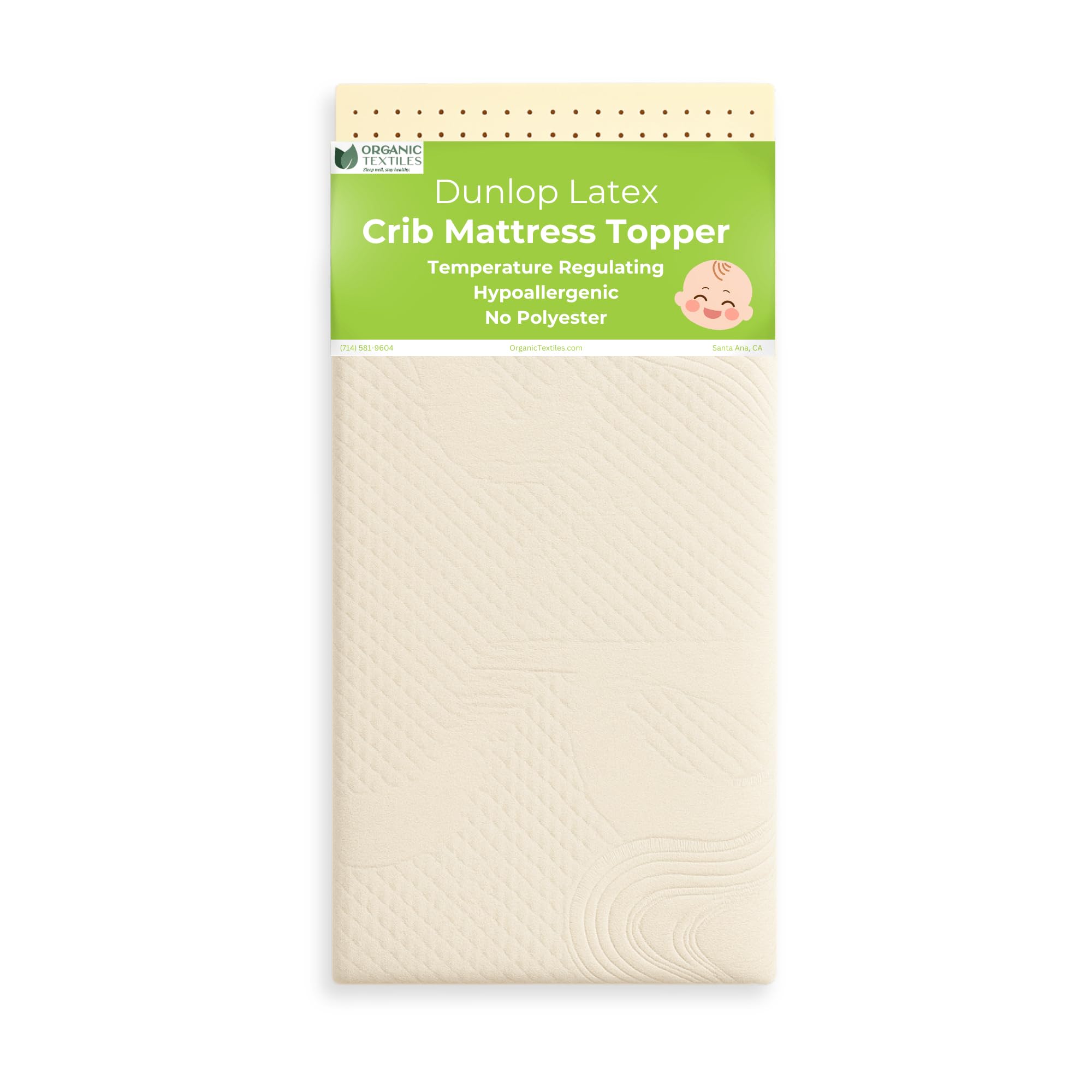 Baby Crib Mattress Topper - 2" Latex for Mini Sleeper (31"x18")
