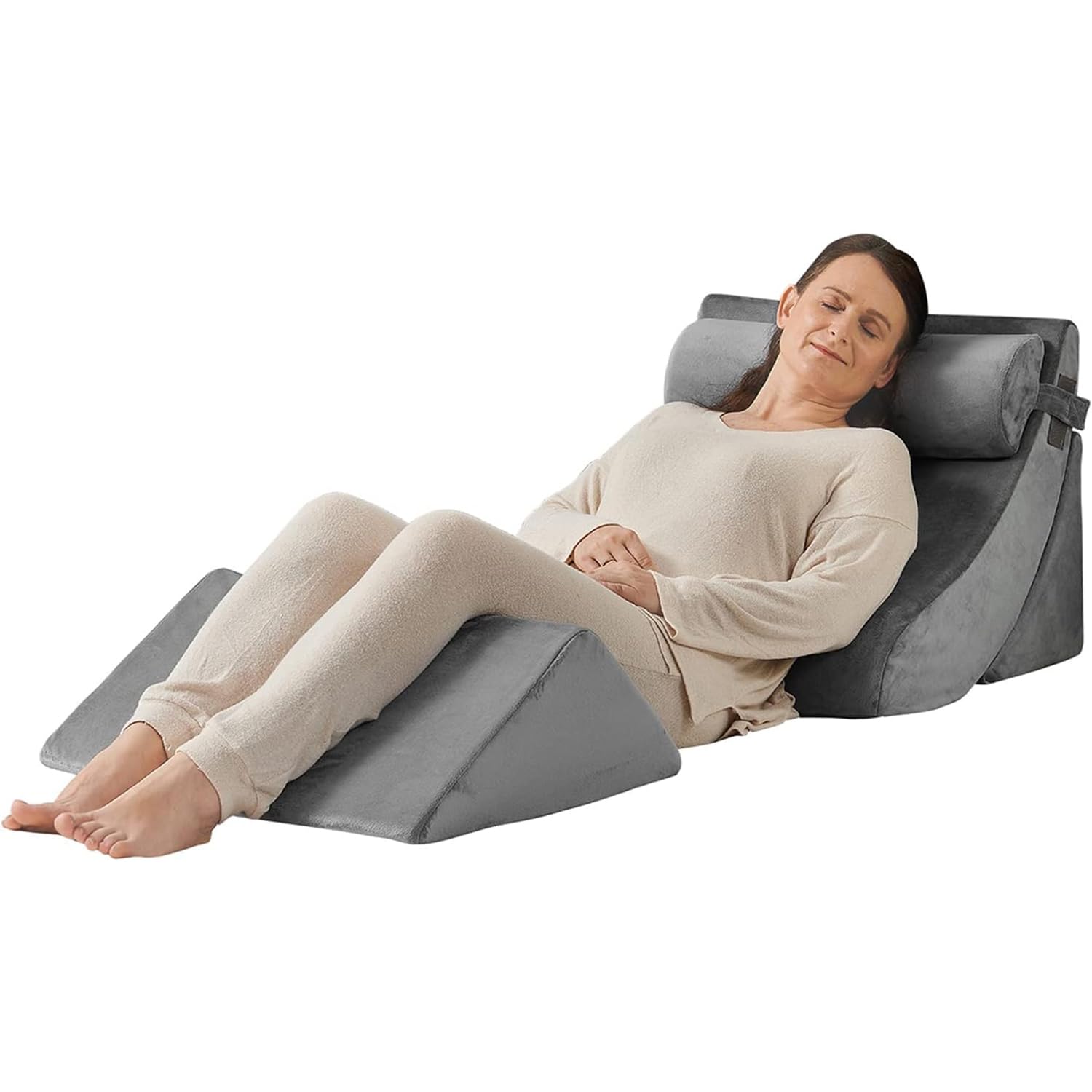 4PCS Orthopedic Bed Wedge Pillow Set, Post Surgery Foam for Back