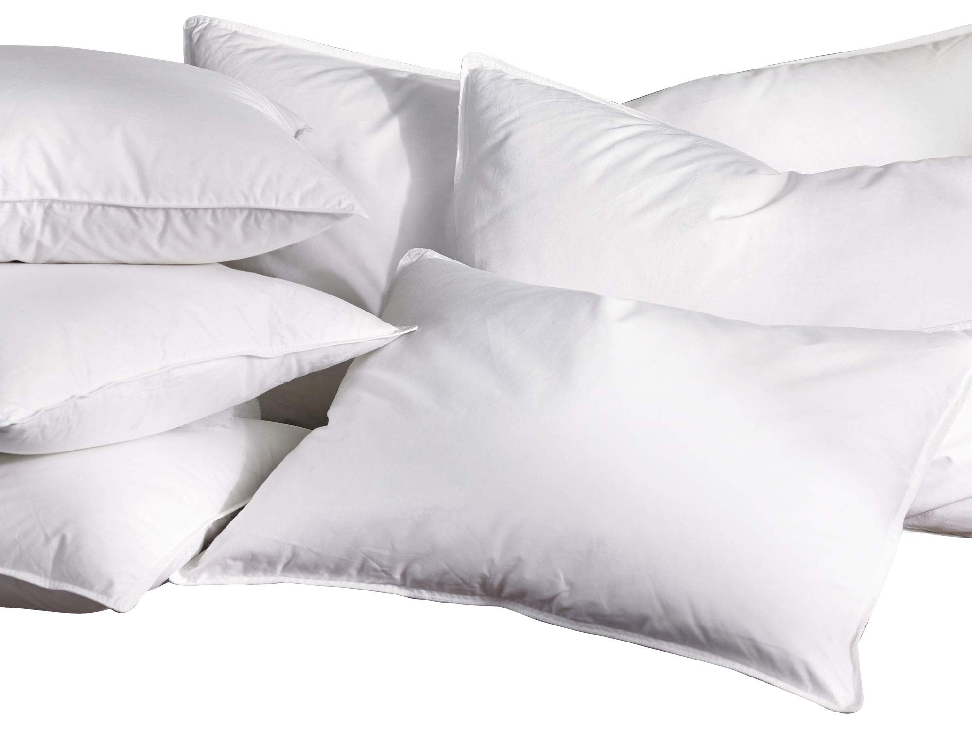 Carlton Down Pillow - Pure White Duck Down, 100% Cotton Cover - King Size