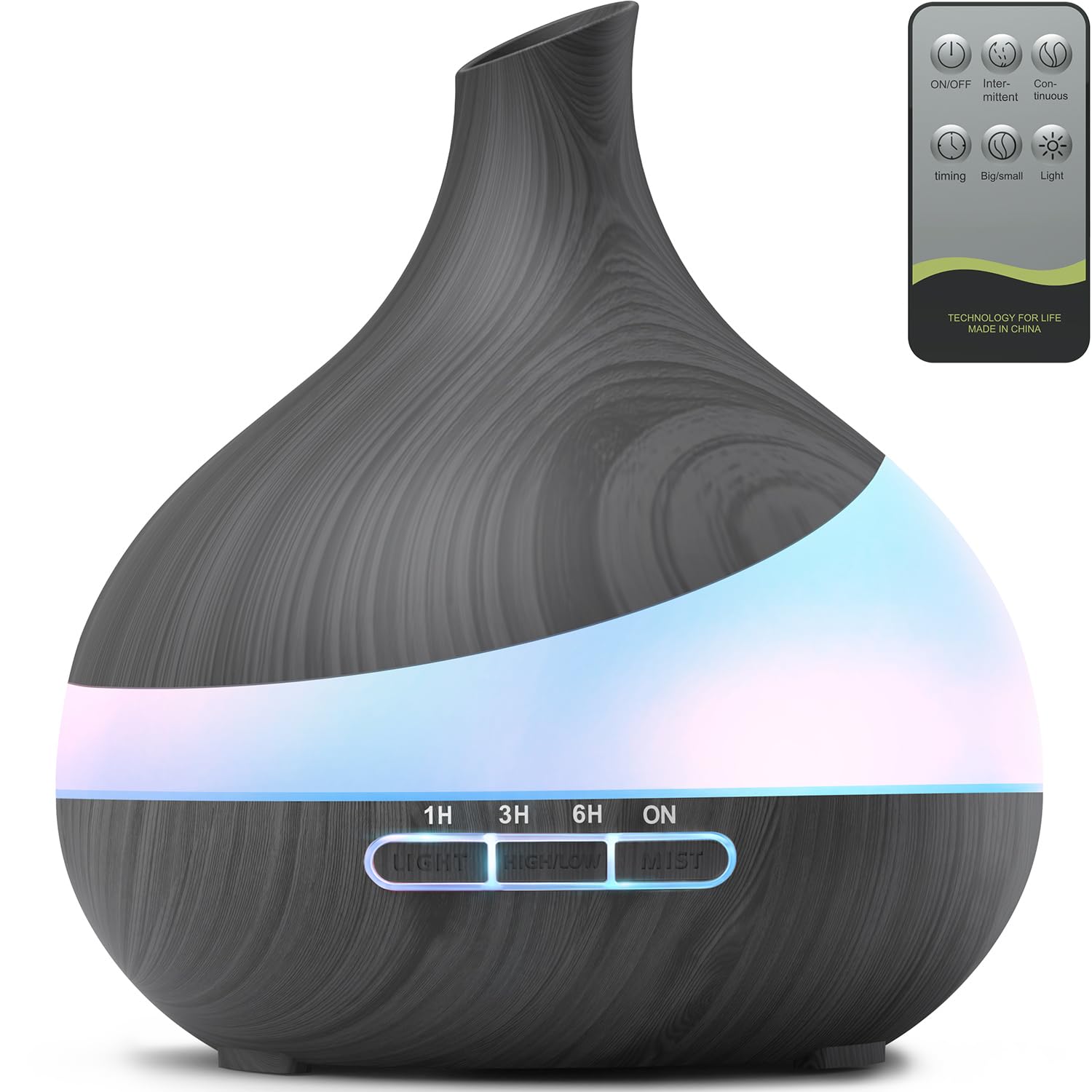 500ML Essential Oil Diffuser: Aroma Diffuser with Remote Control