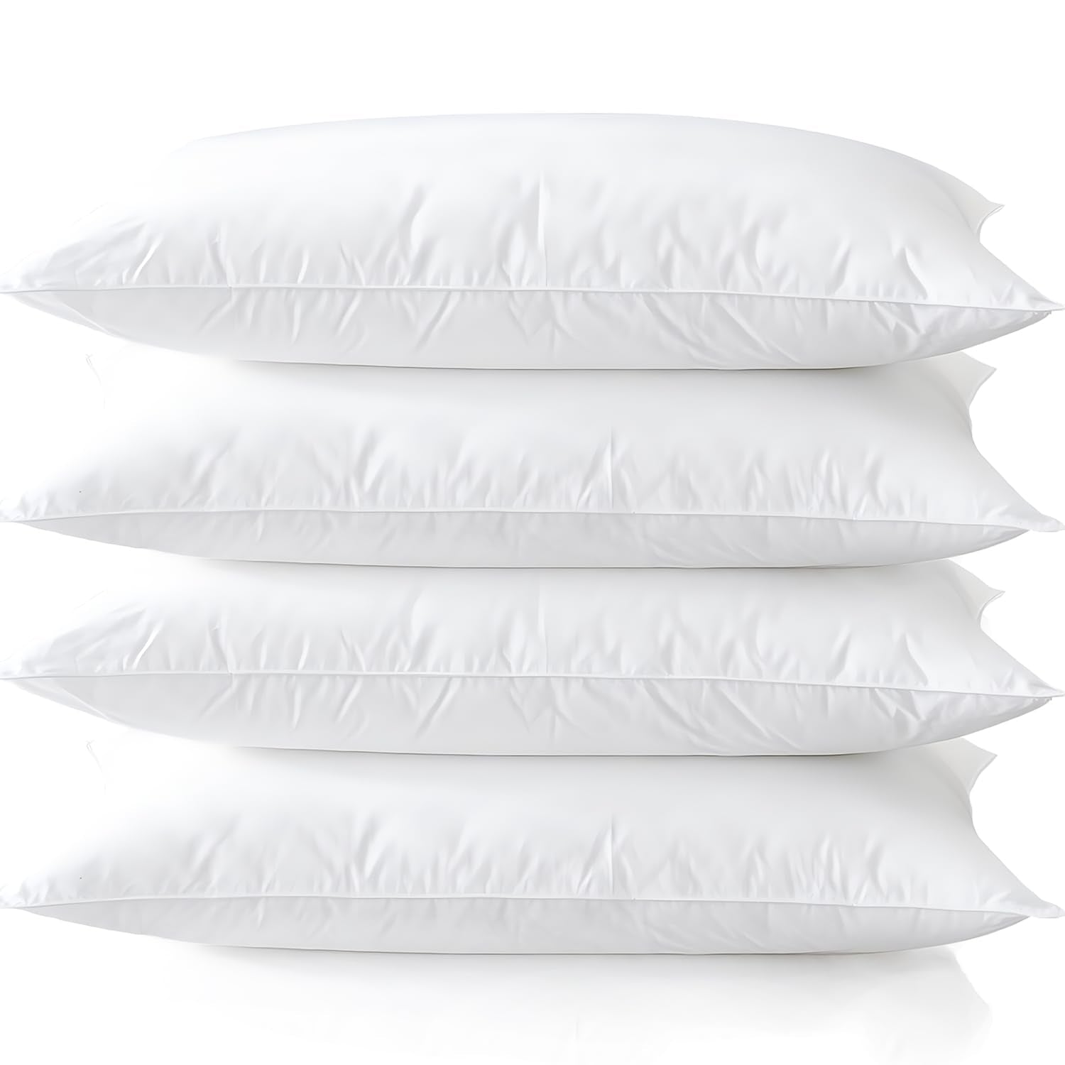 Support Bed Pillows Standard Size Set of 4 Pack for Sleeping 20"x26", Hypoallergenic Skin