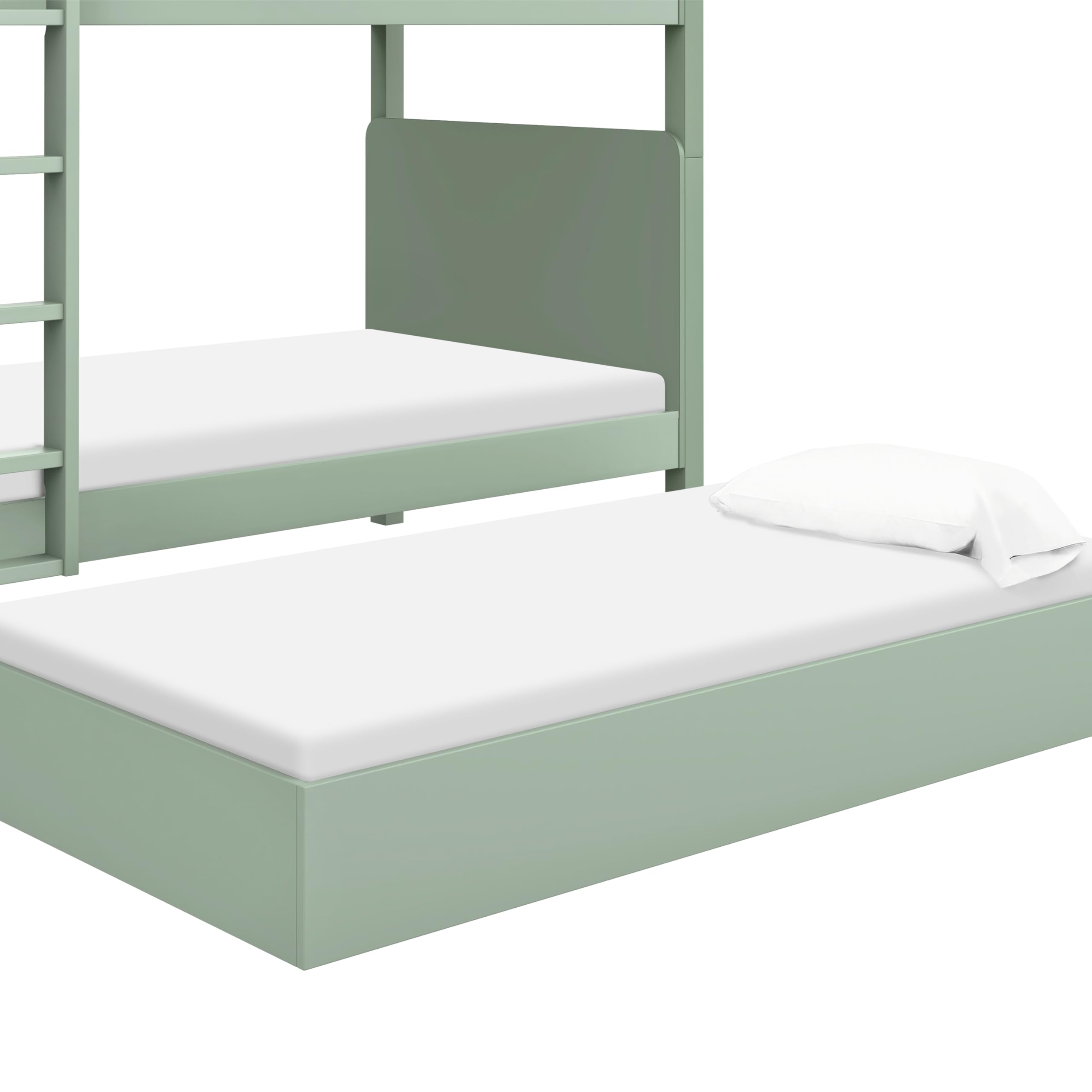 Convertible Bunk Bed in Light Sage, Greenguard Gold Certified