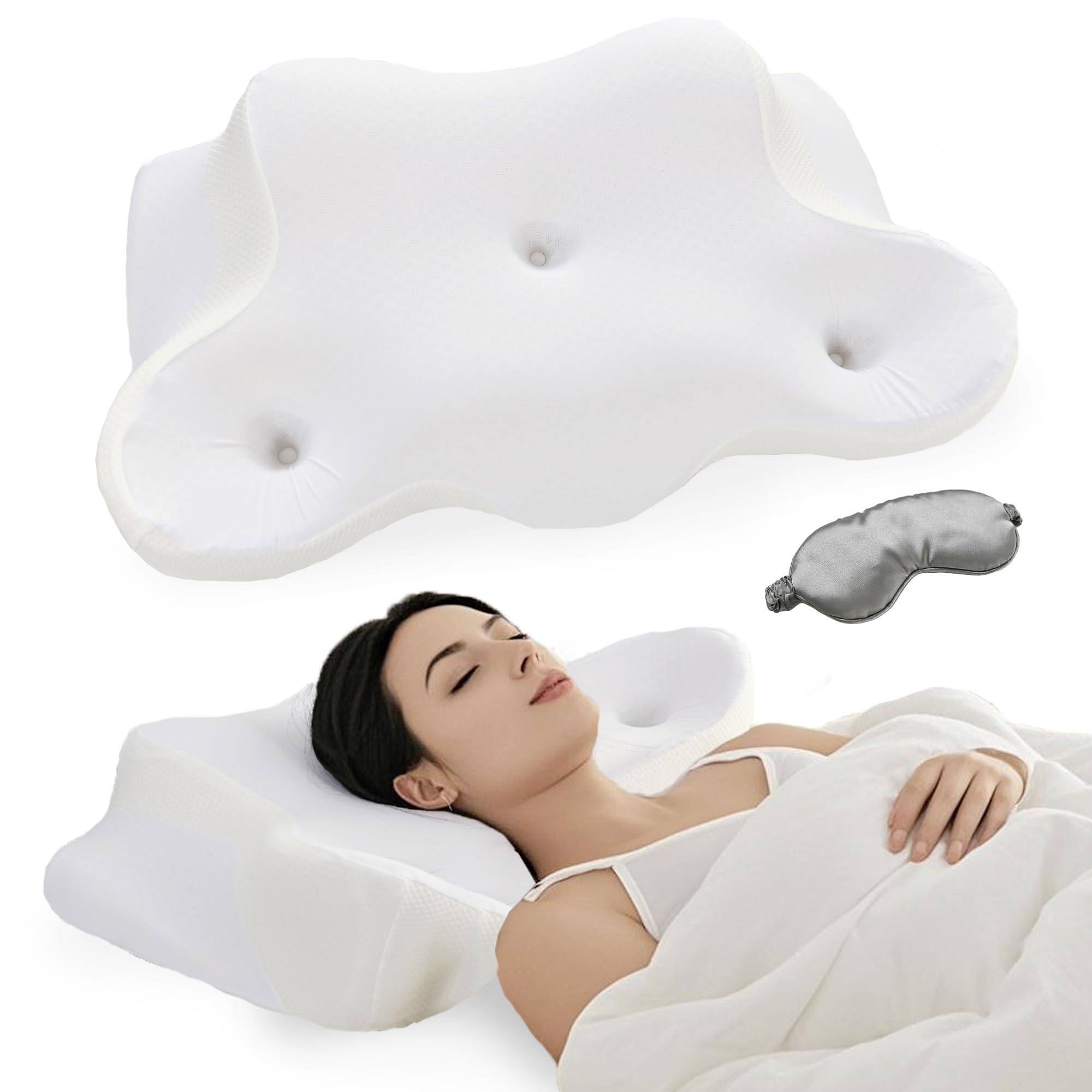 Cervical Neck Pillow Ergonomic for Sleeping,Memory Foam Neck