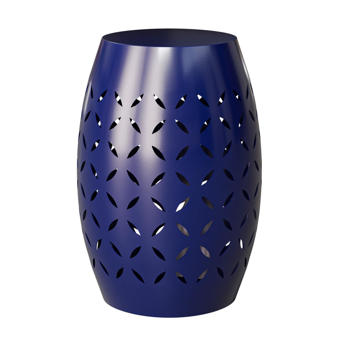 Metal Outdoor Side Table with Hollow Pattern