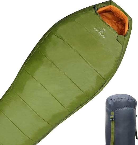 3-4 Seasons Blue Shingle Sleeping Bag 15℉ with Inner Pocket for Adult