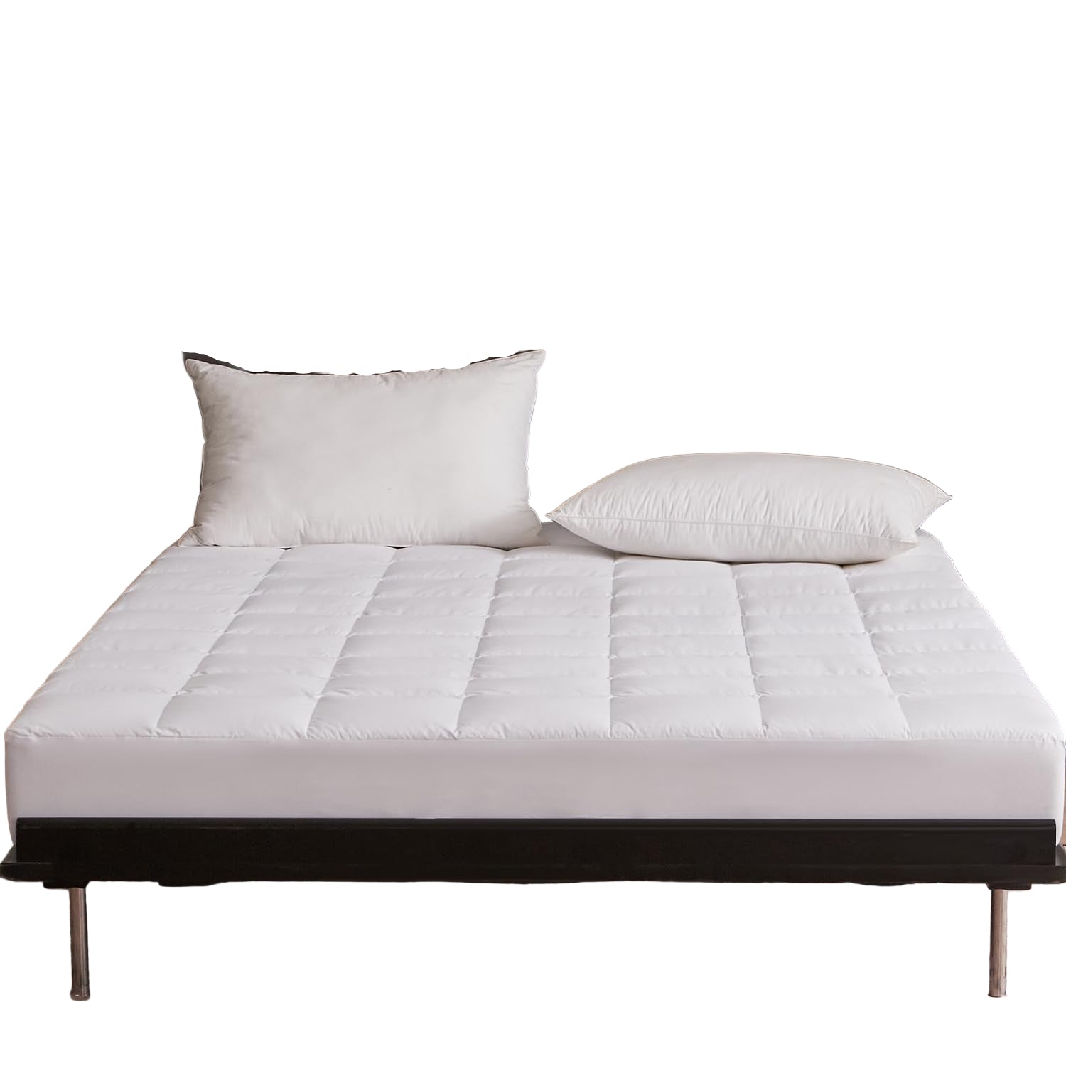 Goose Feathers Down Mattress Pad, Quilted TwinXL Size Mattress Protector Waterproof