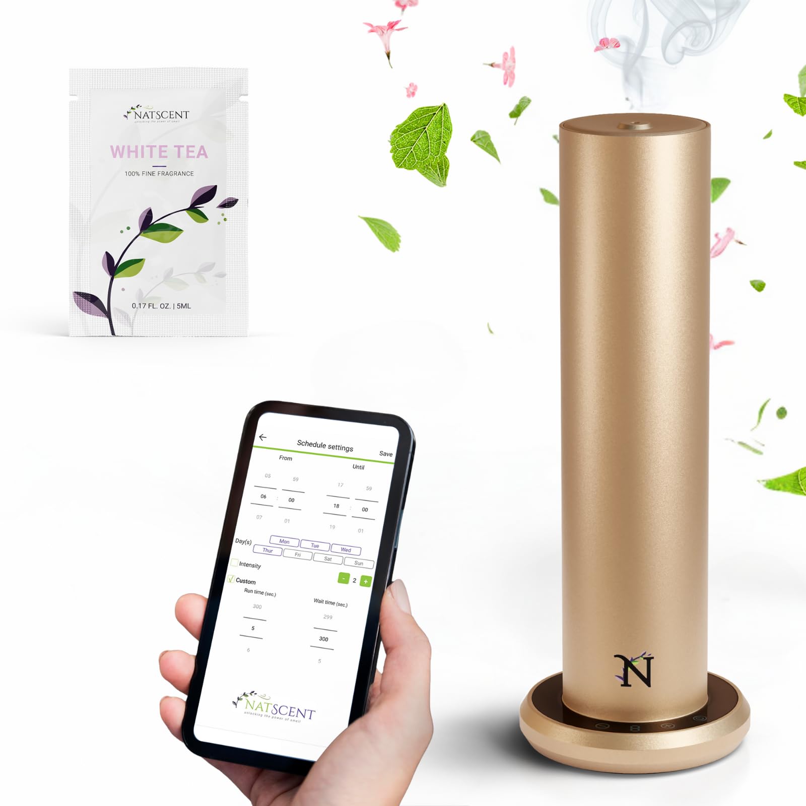 Essential Oil Diffuser for Home with Fragrance Sample, App & Manual