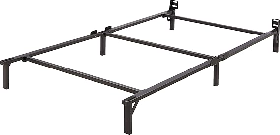 Basics Metal Bed Frame, 9-Leg Base for Box Spring and Mattress