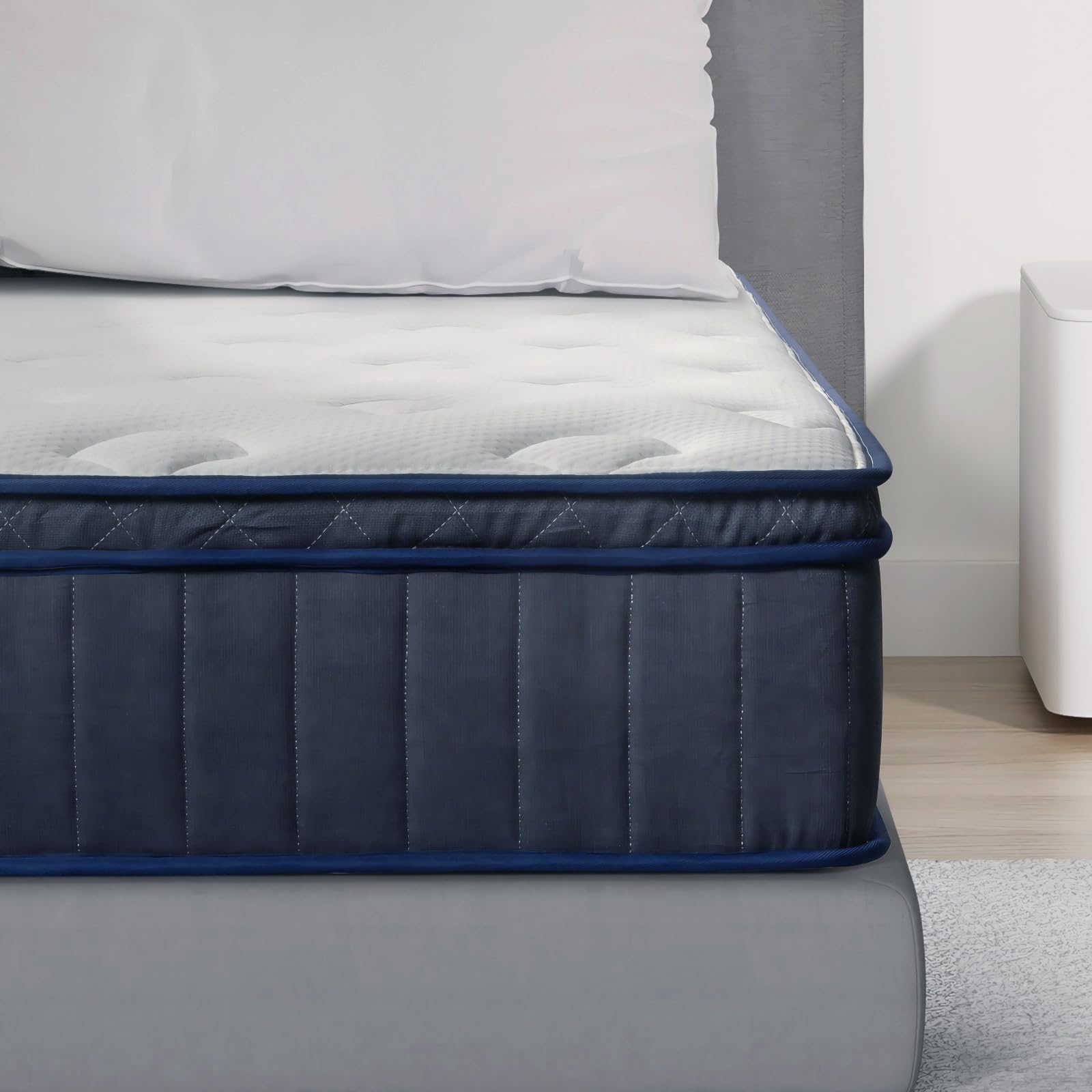 King Mattress, 12 Inch Hybrid King Mattresses Medium Soft