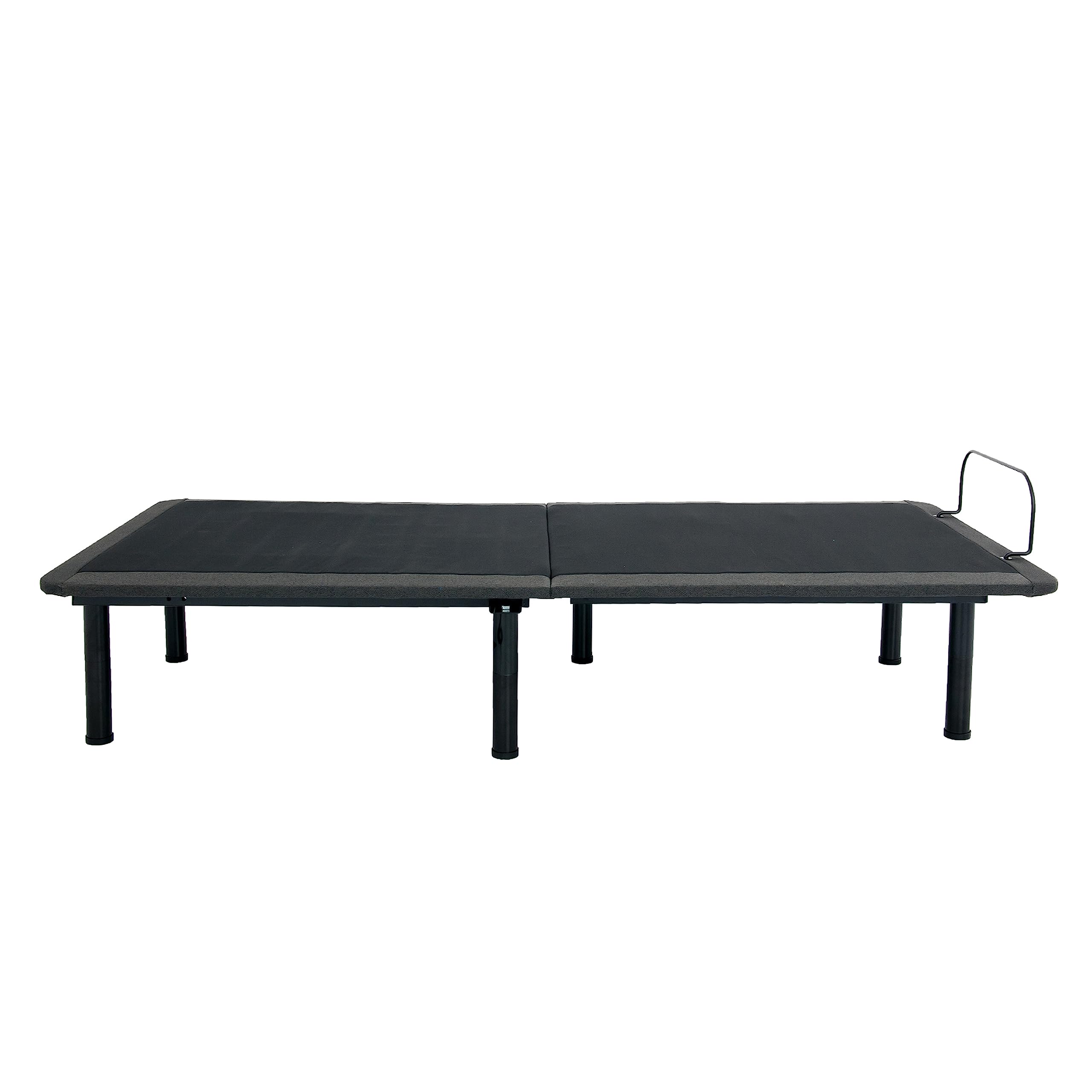 Twin XL Adjustable Bed Frame with Voice Control – Quick Assembly, Black